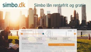 Simbo lån rentefrit og gratis